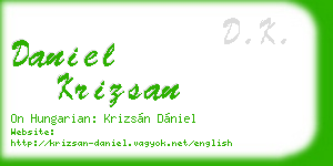 daniel krizsan business card